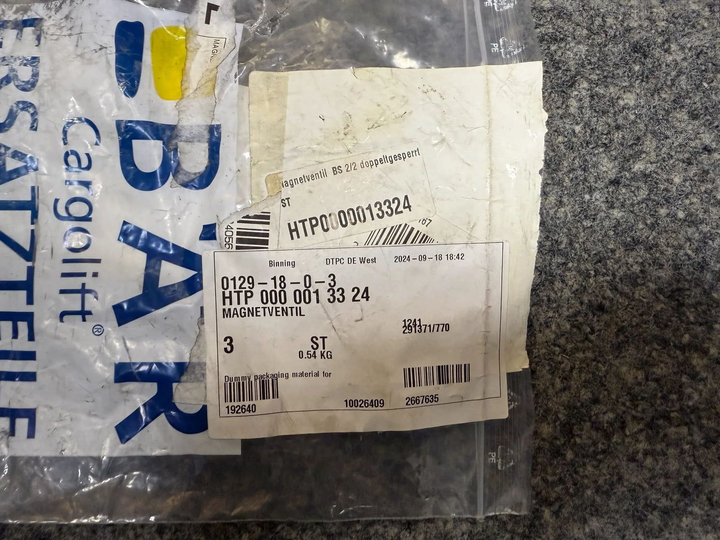 Original BÄR HYDAC Magnetspule mit Kabel 200001359 1243221 3783860 NEU