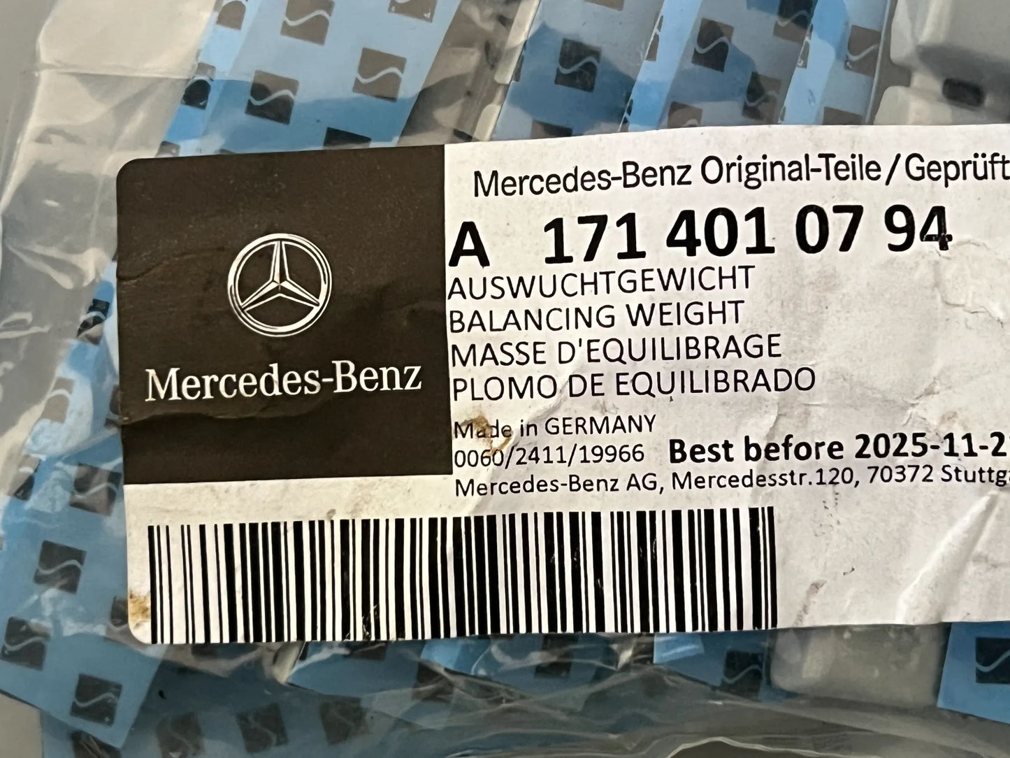 MERCEDES-BENZ Auswuchtgewicht Radausgleichsgewicht A1714010794 NEU