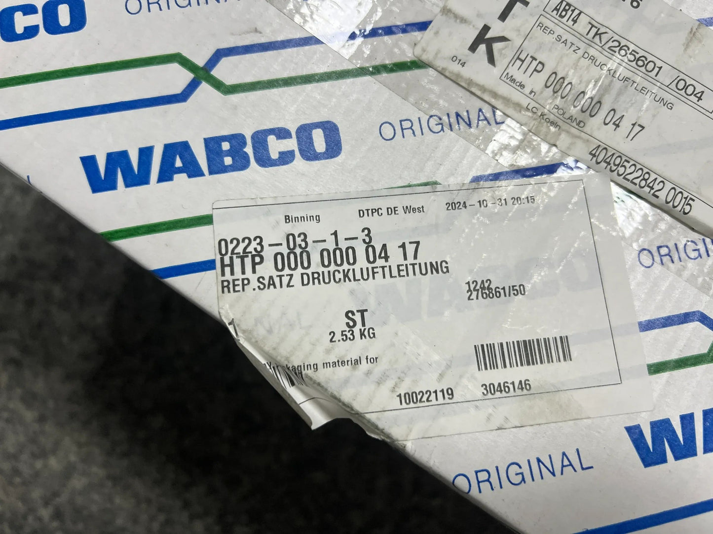 Original WABCO Reparatursatz (Repair Kit) Druckluftleitung 4528039202 NEU