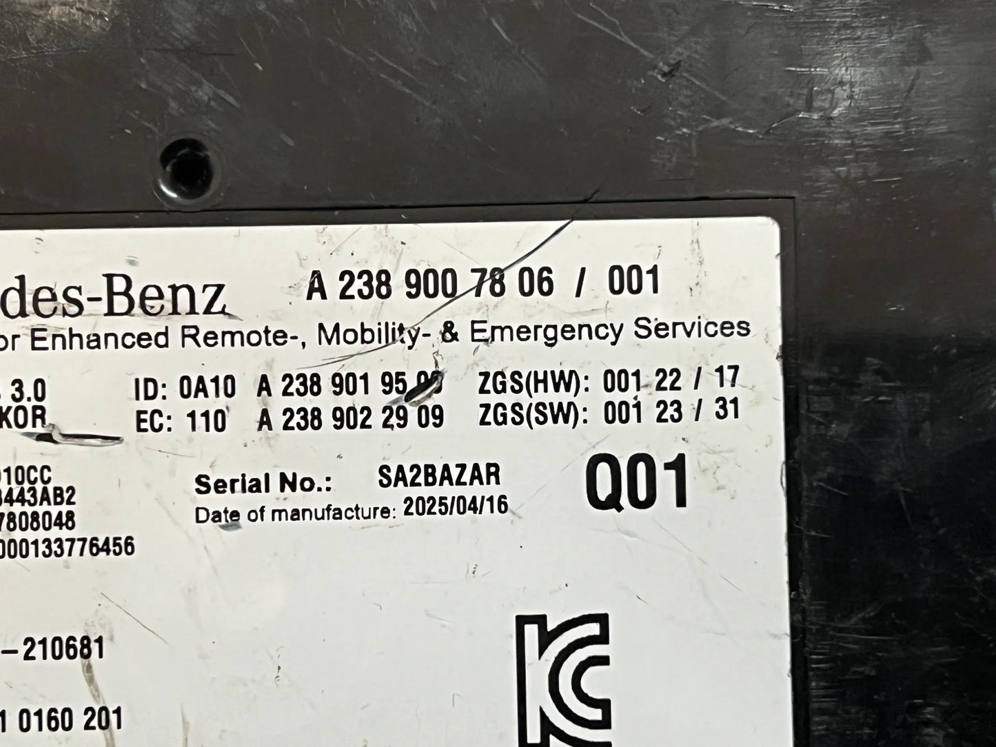 Original Mercedes-Benz Steuergerät Kommunikationsmodul A2389007806 NEU