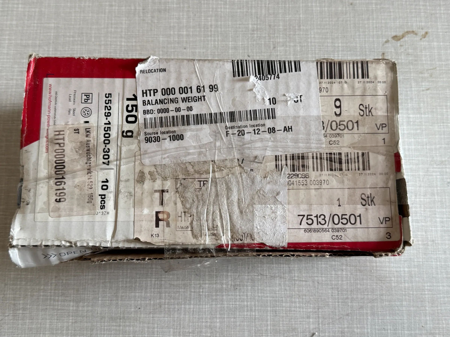 Original WEGMANN automotive GmbH Schlaggewicht Typ 529, 150g, Blei, grau 10st NE