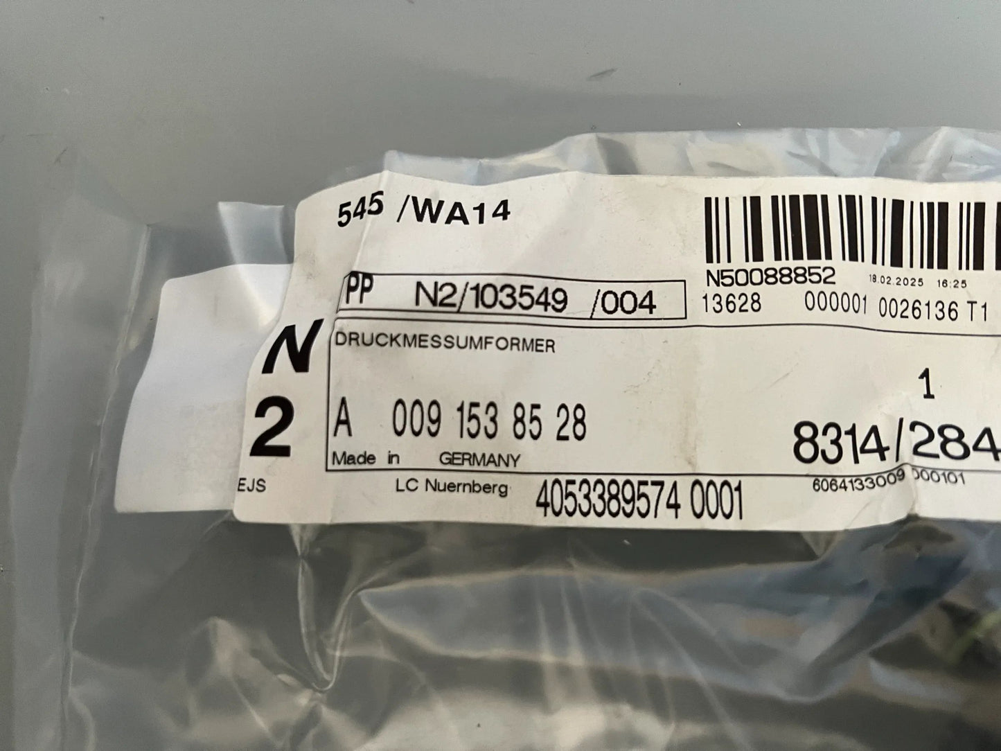Original Mercedes Benz Drucksensor Ladedrucksensor Druckmessumformer A0091538528