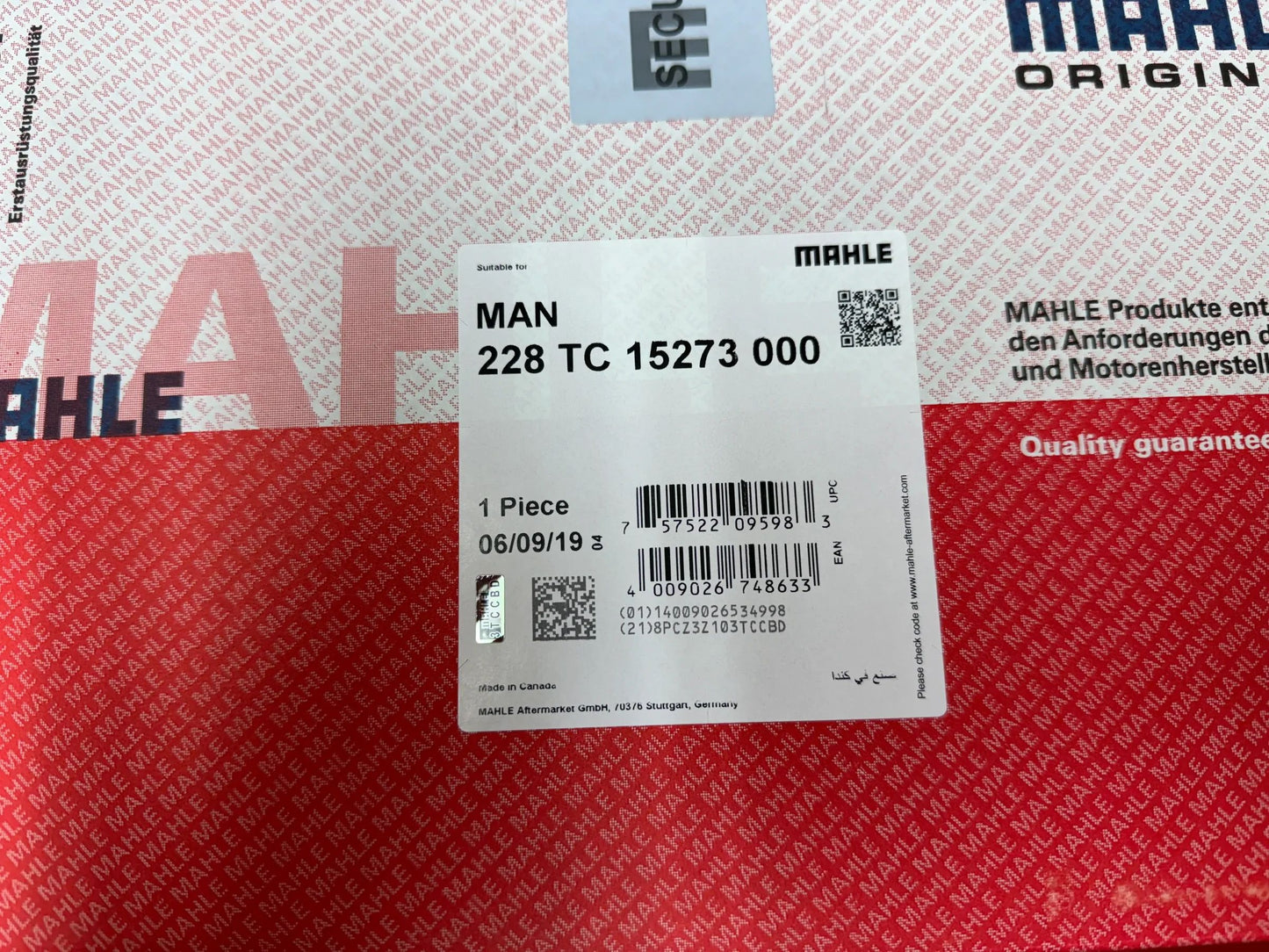 Original Mahle MAN Turbolader 228TC15273000 NEU