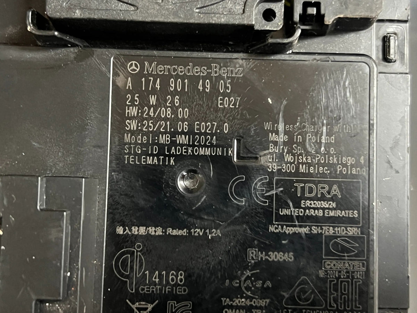 Original Mercedes-Benz Steuergerät induktives Laden Mobiltelefon A1749014905 NEU