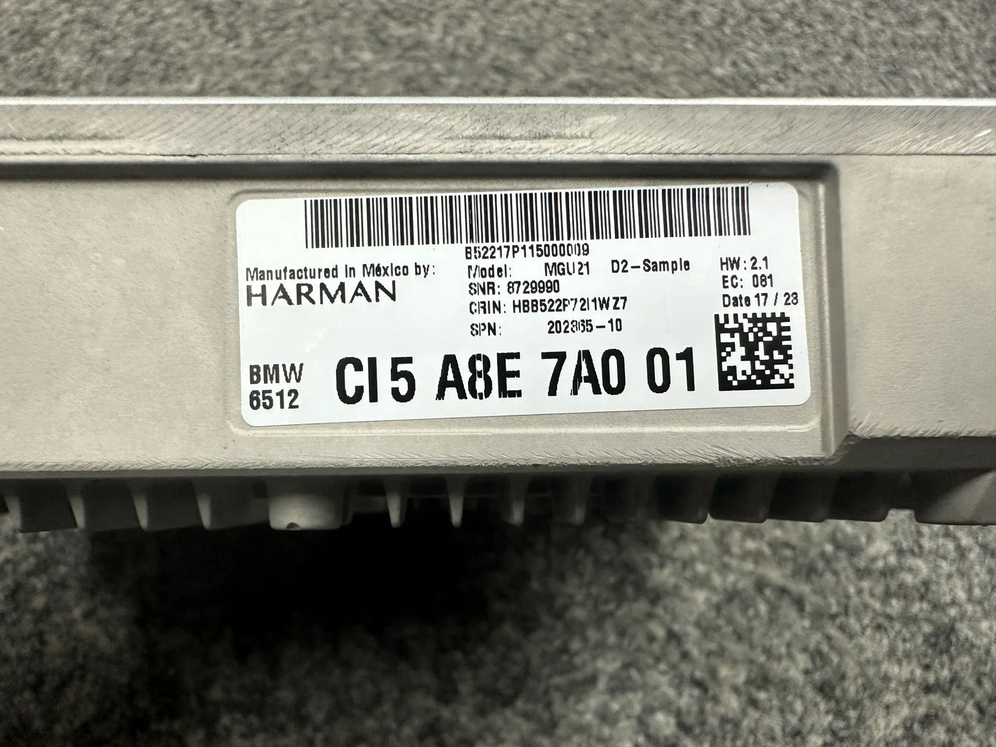 Original BMW G60 G70 G05 G06 Steuergerät Audio Head Unit HARMAN 5A8E7A0 NEU