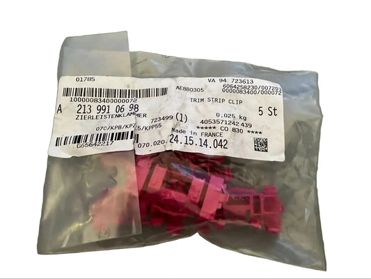 5 X Original Mercedes Benz Zierleistenklammer A2139910698 NEU