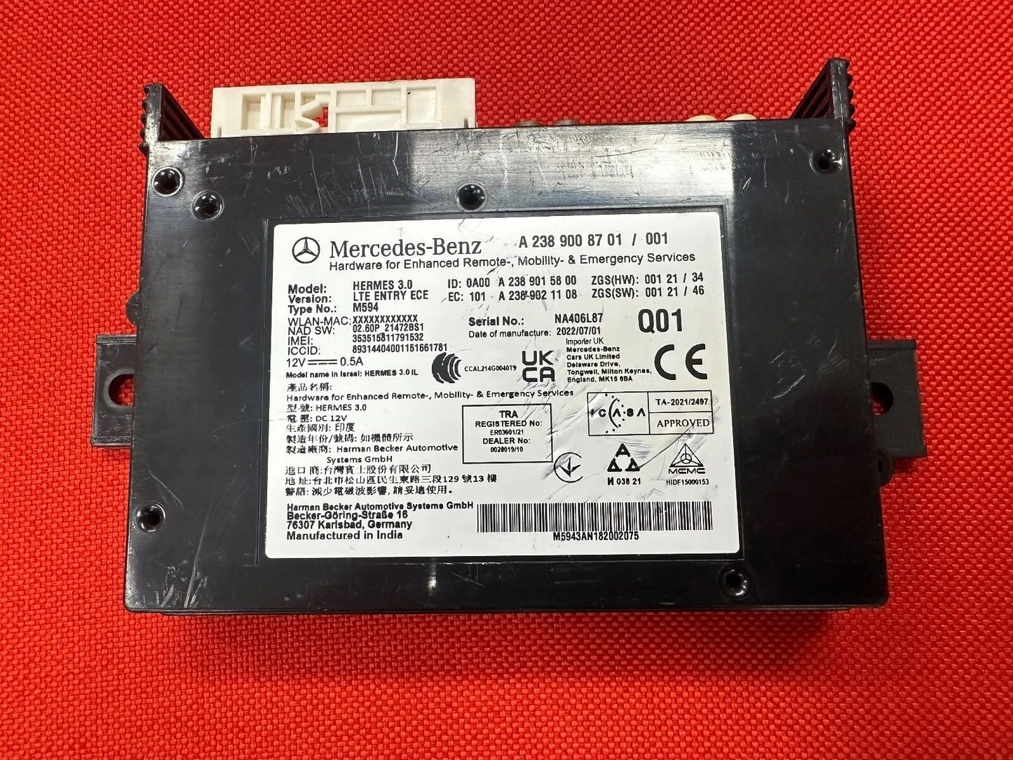 Mercedes Benz Steuergerät Kommunikationsmodul Telematikdienste A2389008701 NEU