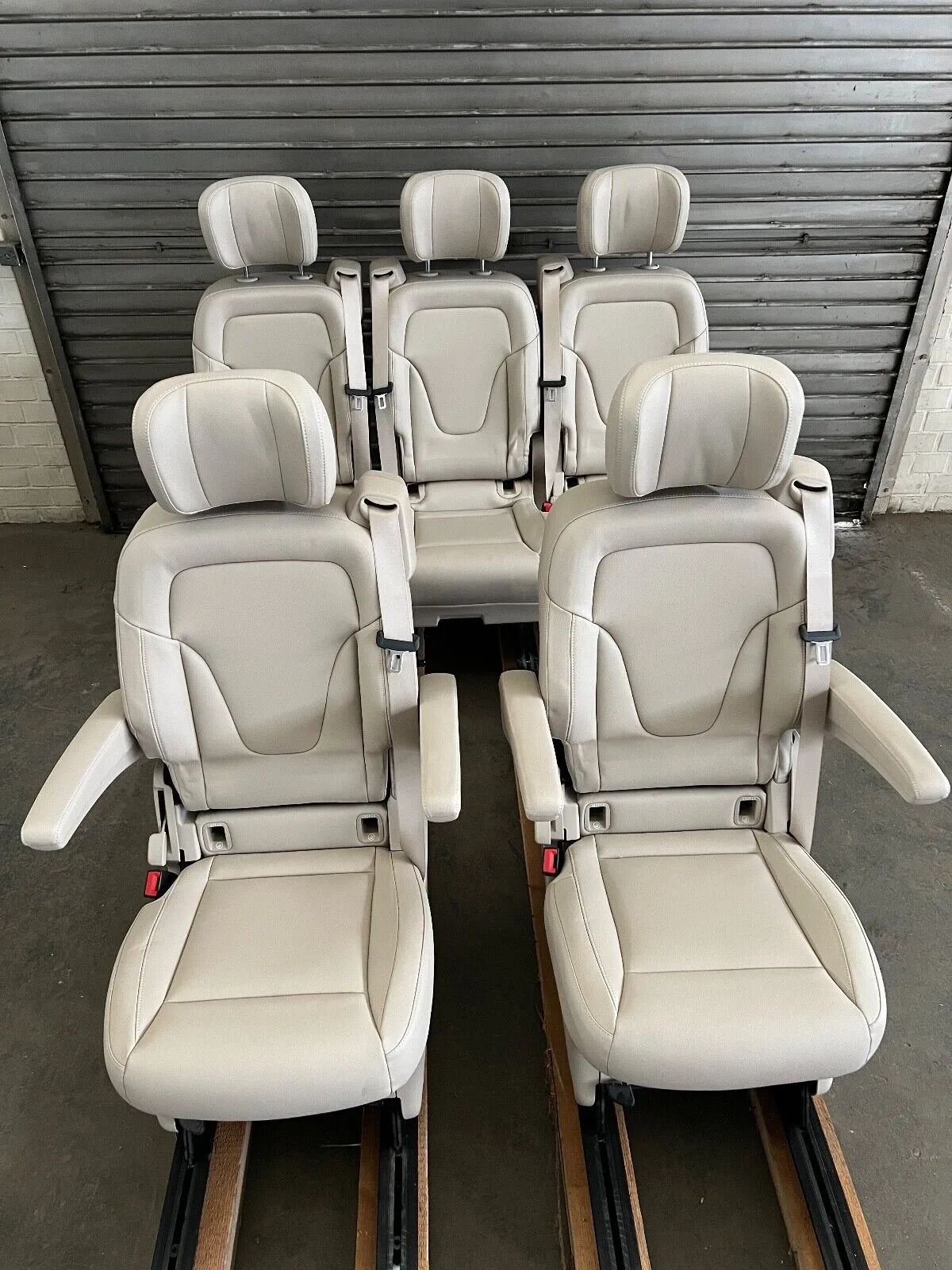 ORIGINAL Mercedes Benz W447/W448 V-Klasse/Vito 5-Sitze (2+3) Kunstleder BeigeNEU