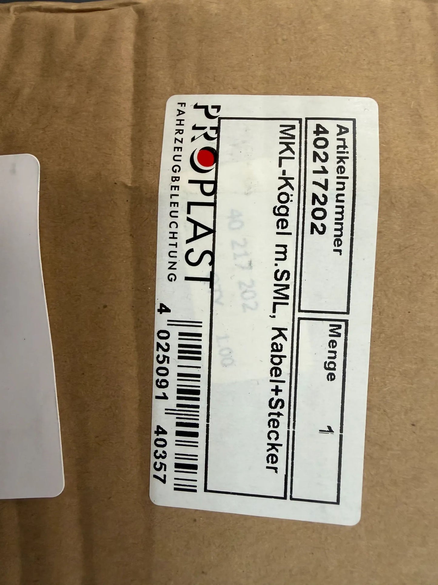 Original PROPLAST Fahrzeugbeleuchtung GmbH Heckleuchte 40217202 NEU