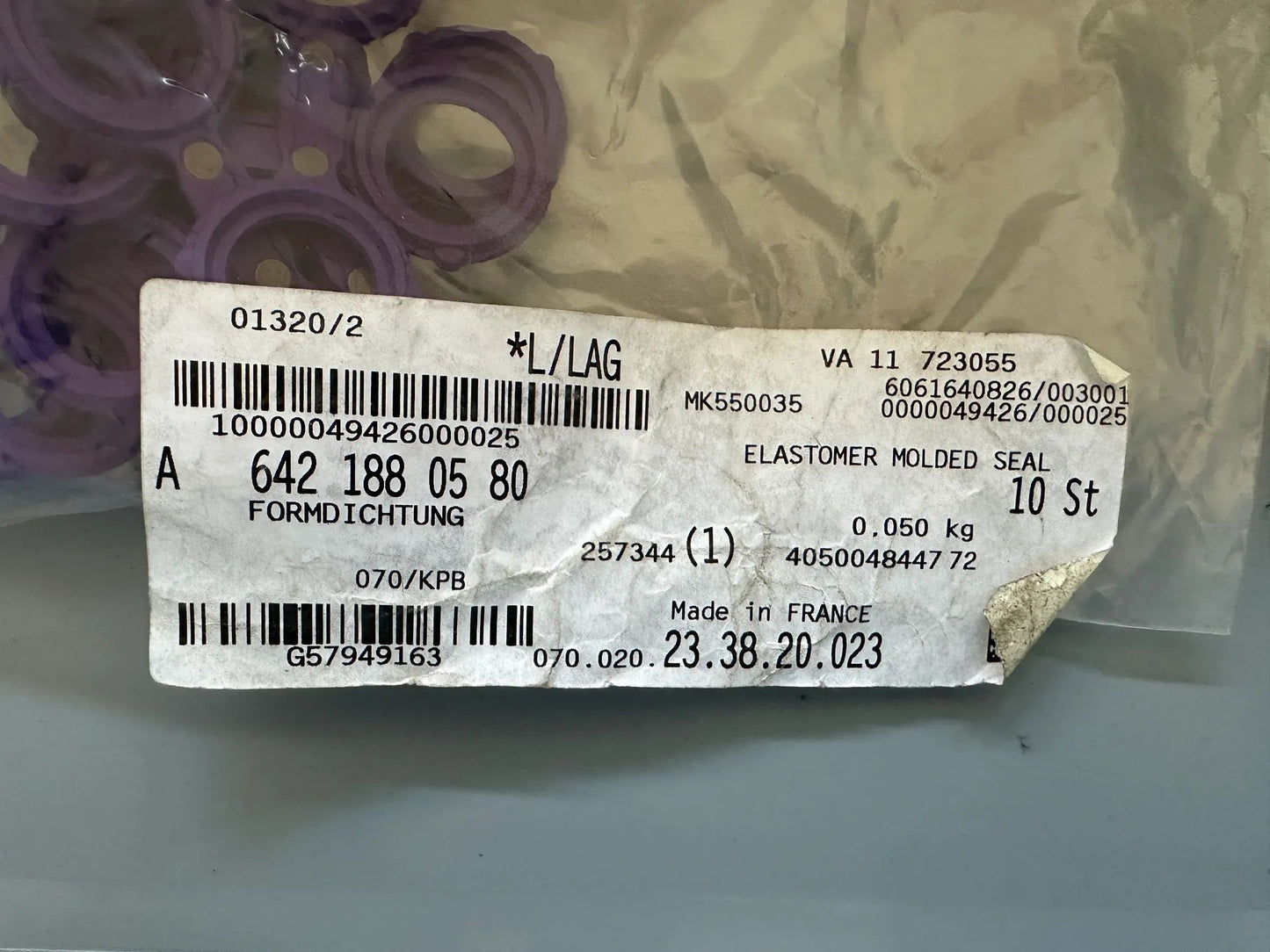 10 X Original Mercedes Benz 629 642 Formdichtung A6421880580 NEU