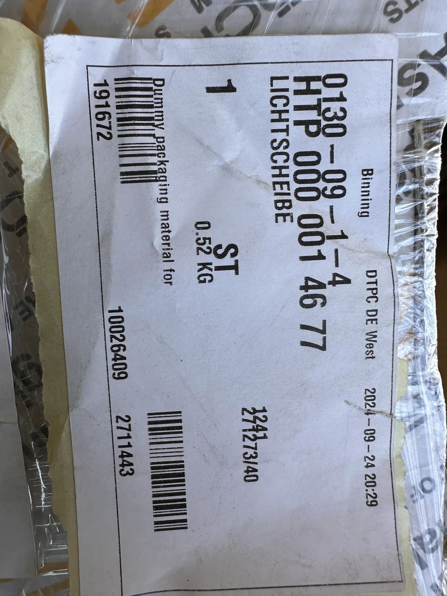 PROPLAST Fahrzeugbeleuchtung GmbH Lichtscheibe EUROPOINT III Rechts 4029611 NEU