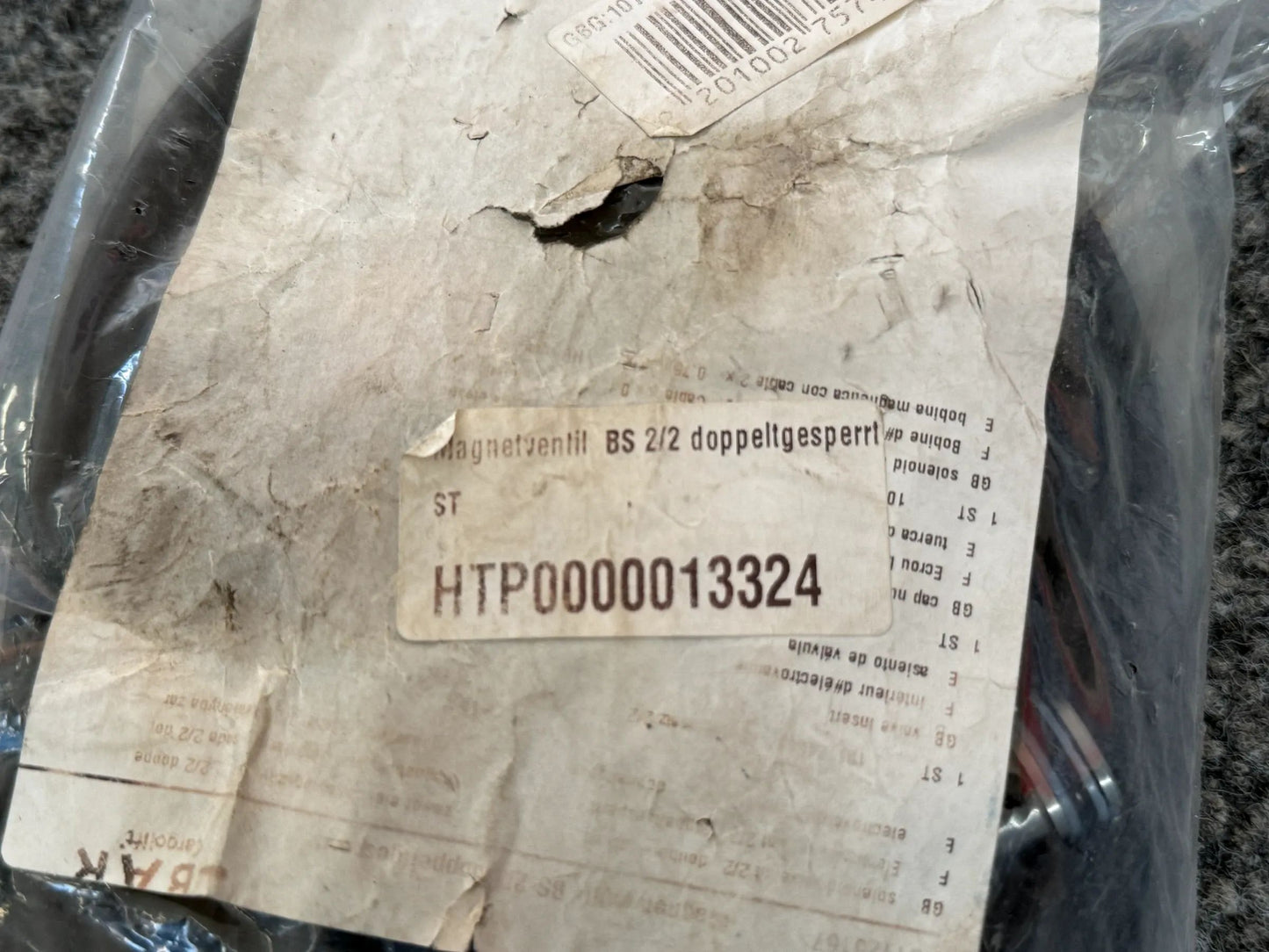 Original BÄR Cargolift Magnetventil BS 2/2 doppeltgesperrt 101125167 NEU