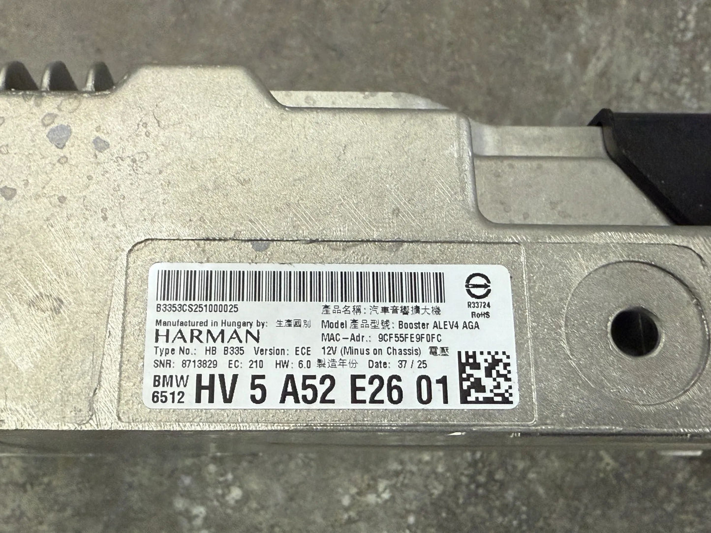 Original BMW HARMAN Verstärker Booster ALEV4 AGA 5A52E26 NEU
