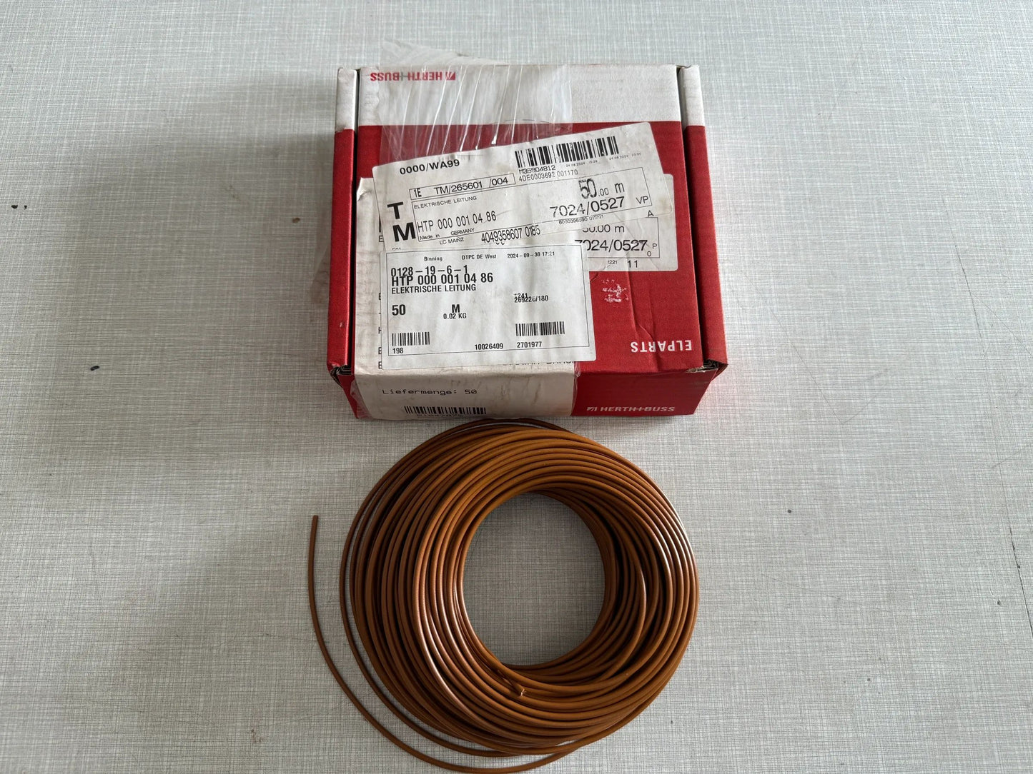Original Herth+Buss Fahrzeugteile GmbH & Co. KG Elektrokabel 50m 51275109007 NEU