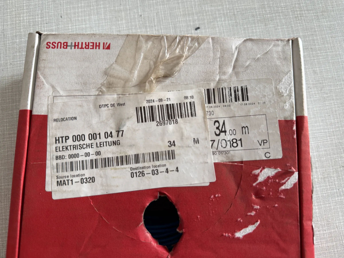 Original Herth+Buss Fahrzeugteile GmbH & Co. KG Elektrokabel 50m 51275108006 NEU