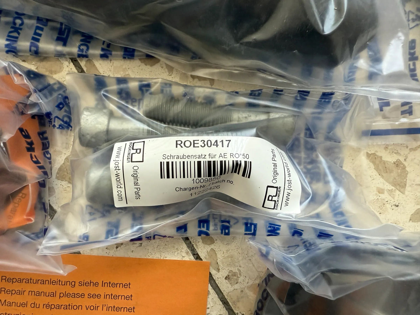 Original JOST ROCKINGER Reparatursatz für Baureihe RO 50 - ROE71805 NEU