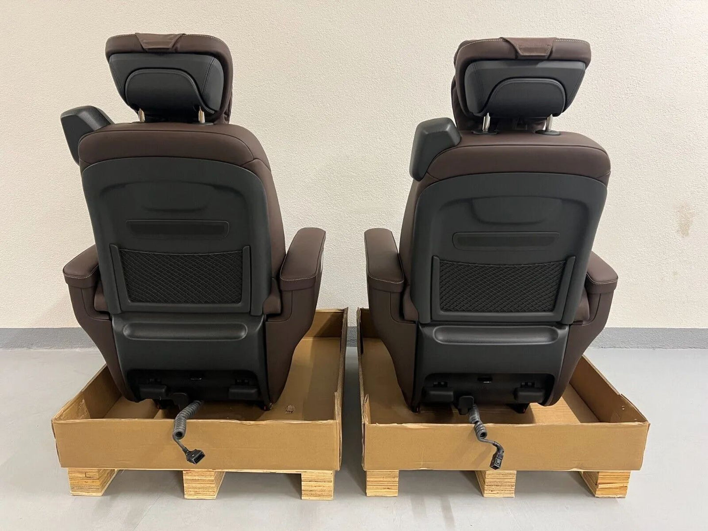 2 X ORIGINAL Mercedes Benz W447 V-Klasse LUXUS-SITZ NAPPA-LEDER BRAUN ELEKTRISCH