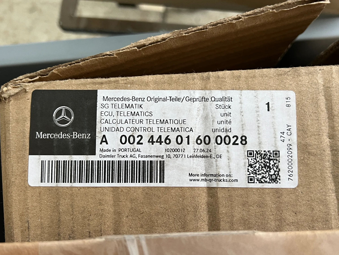 Original Mercedes-Benz Steuergerät SG Telematik A0024460160 0028 NEU