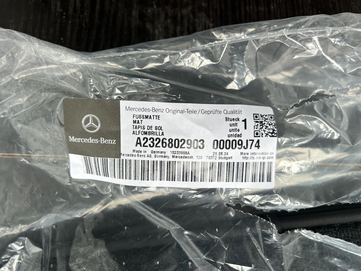 Original Mercedes-Benz SL 63 AMG W232 AMG-Fußmatten HL+RL A2326802903 NEU