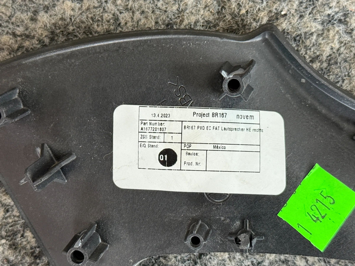 Mercedes Benz X167 GLS Zierleiste Türverkleidung CARBON RECHTS A1677208002 NEU