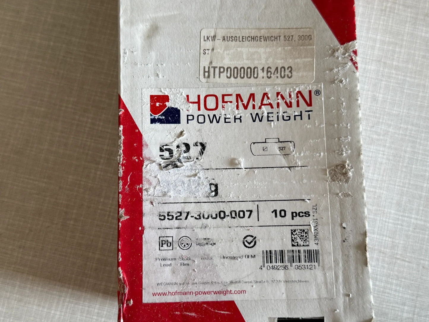 Original WEGMANN automotive GmbH Schlaggewicht Typ 527, 300g, Blei, grau 10st NE