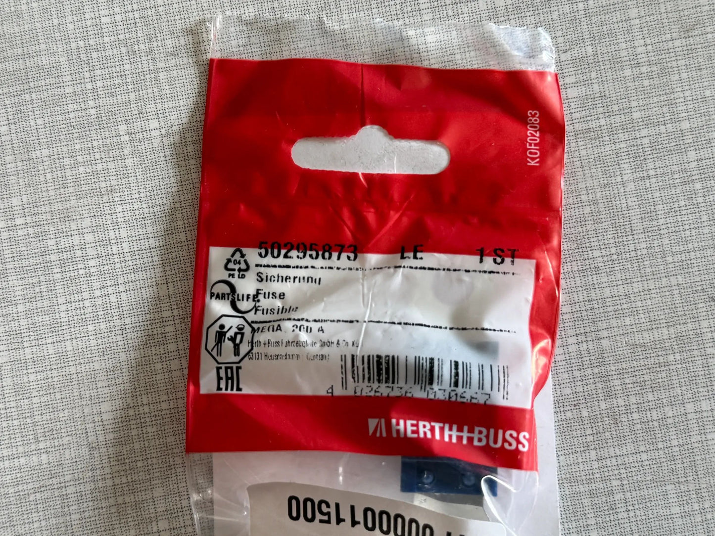 Original Herth+Buss Fahrzeugteile GmbH & Co. KG Sicherung 50295873 NEU