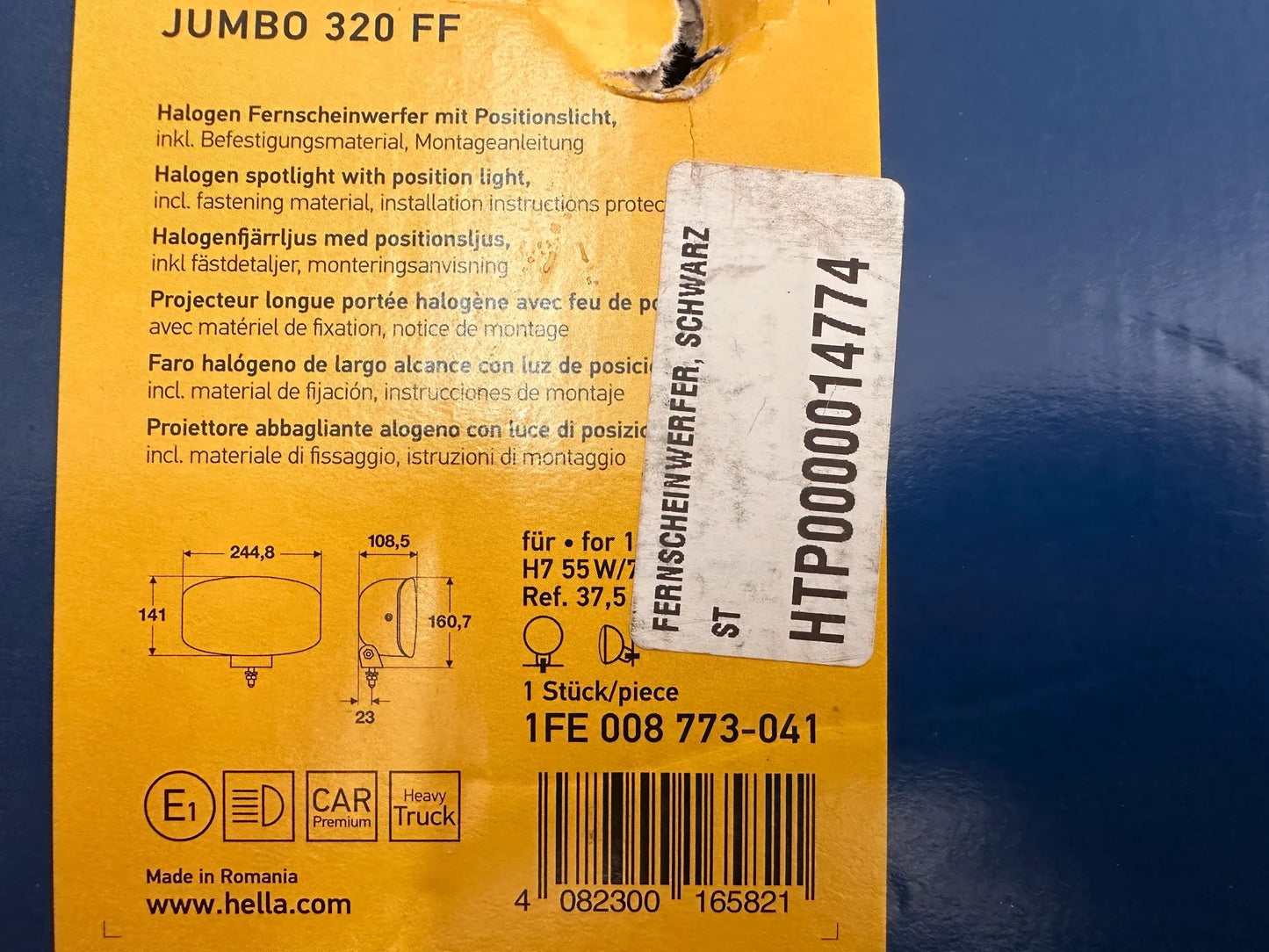 Original Hella Fernscheinwerfer 1FE 008 773-041 NEU