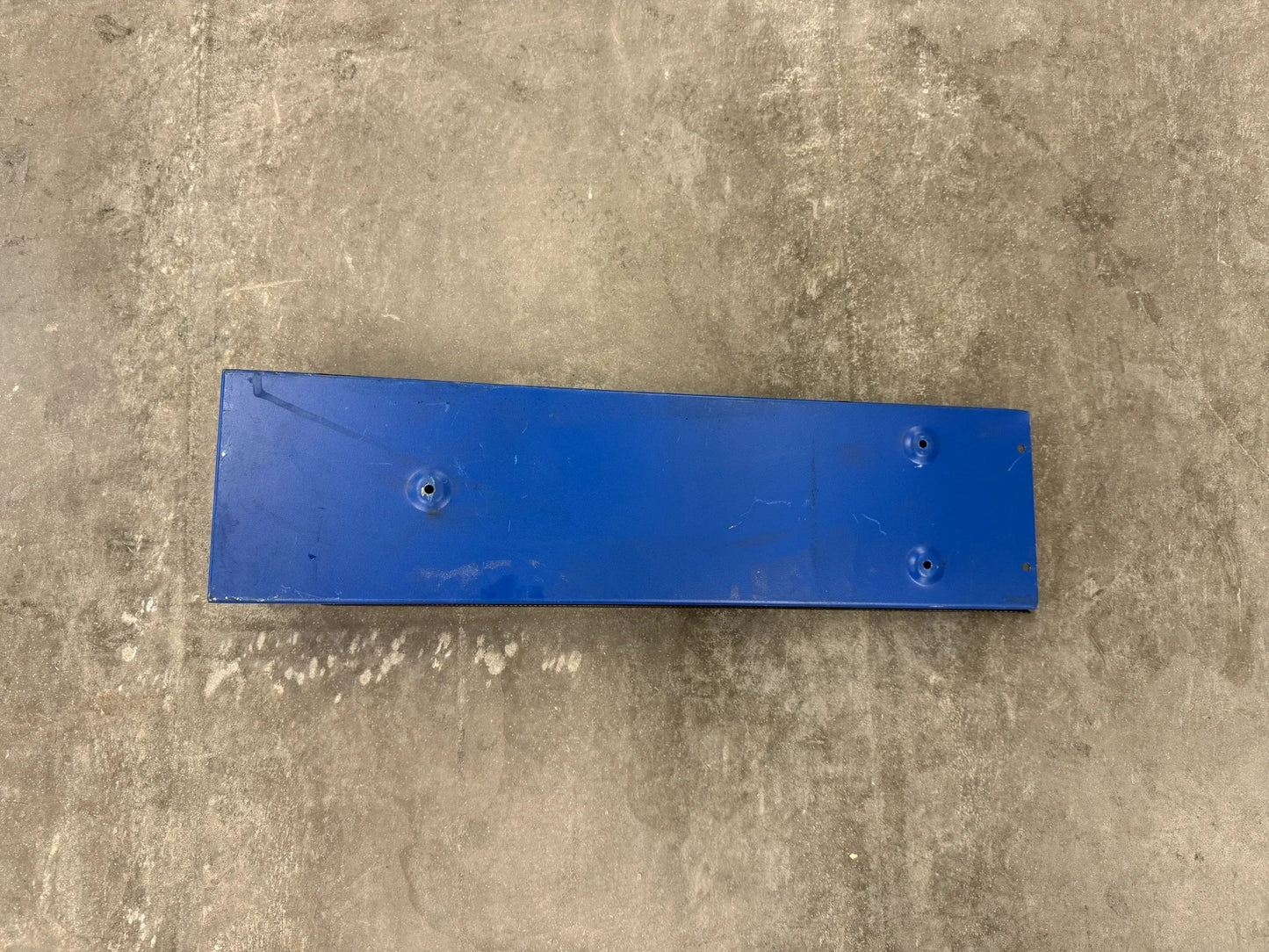 Metall Auffahrrampe / Führungsschiene Werkstatt – blau – mit Gummiauflage