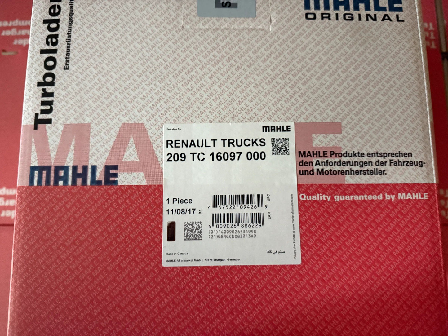 Original Mahle Renault Trucks Turbolader 209TC16097000 NEU