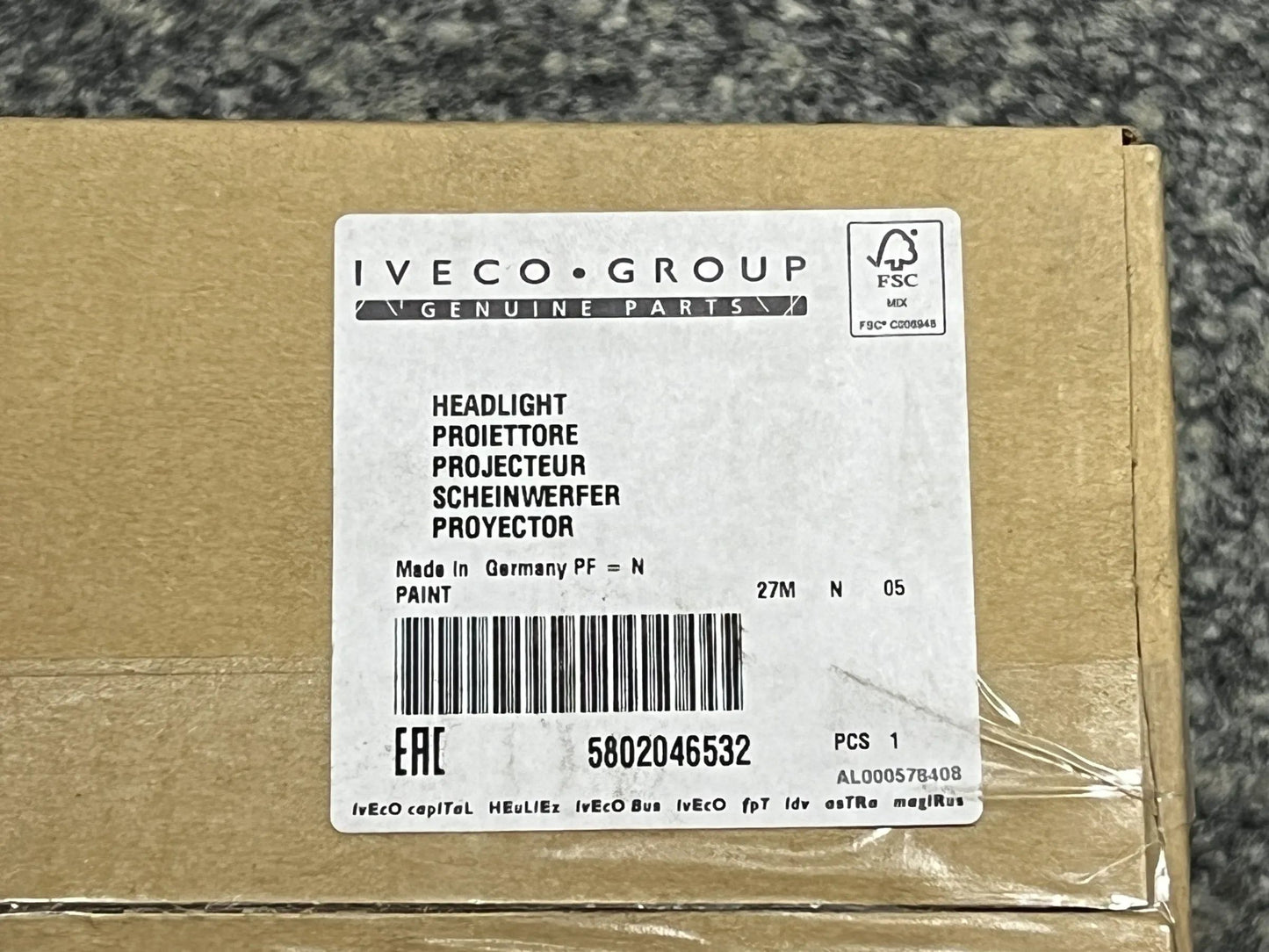 Original Iveco Scheinwerfer 5802046532 NEU