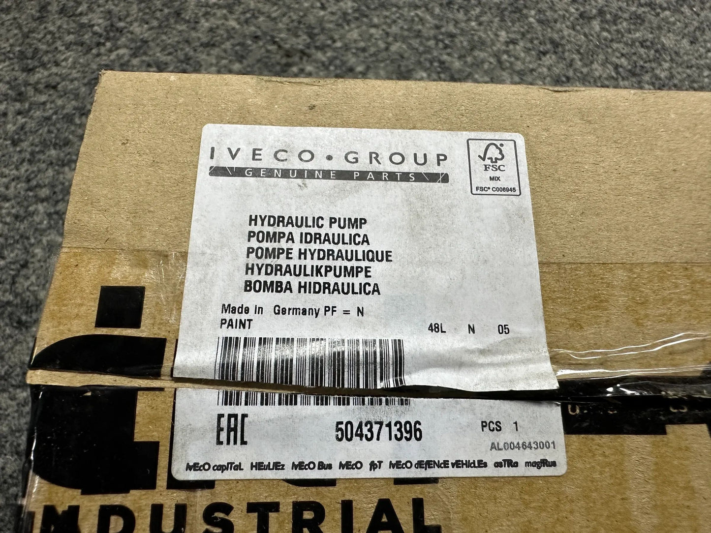 Original IVECO Hydraulikpumpe 504371396 7693955609 NEU