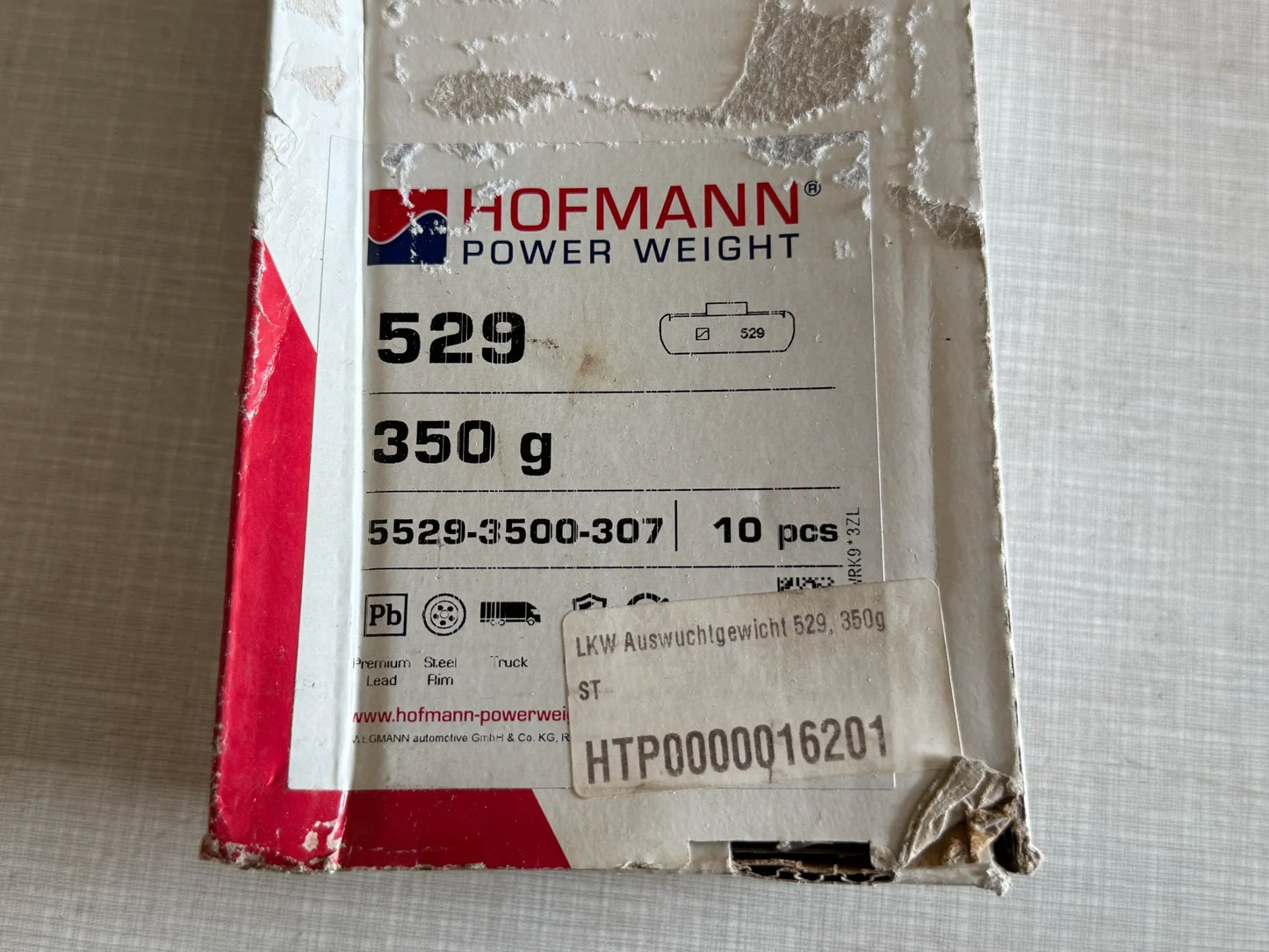 Original WEGMANN automotive GmbH Schlaggewicht Typ 529, 350g, Blei, grau 10st