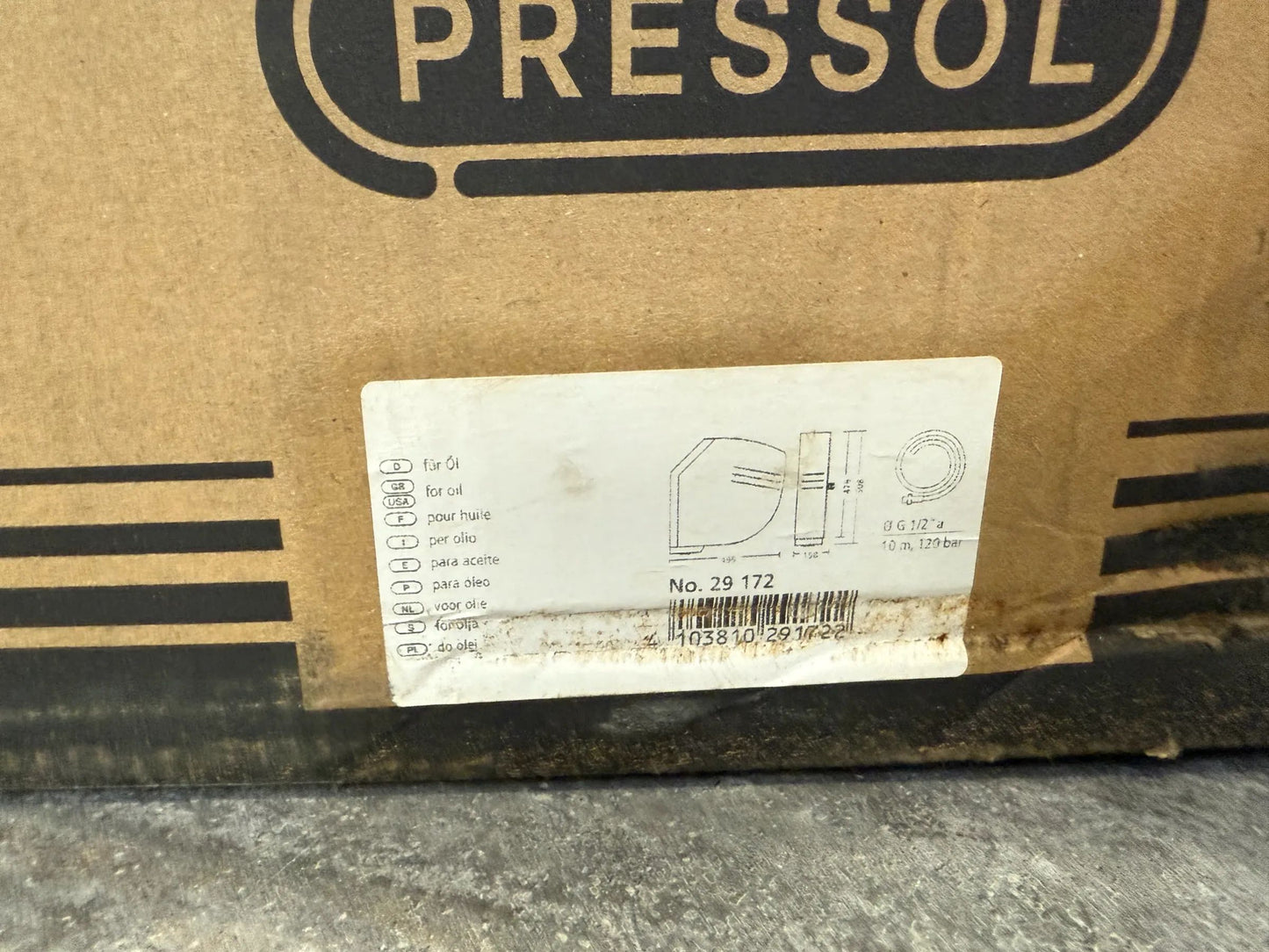 ORIGINAL PRESSOL Schlauchaufroller für Öl 29172 04103810291722 NEU