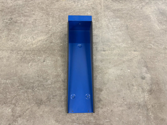 Metall Auffahrrampe / Führungsschiene Werkstatt – blau – mit Gummiauflage