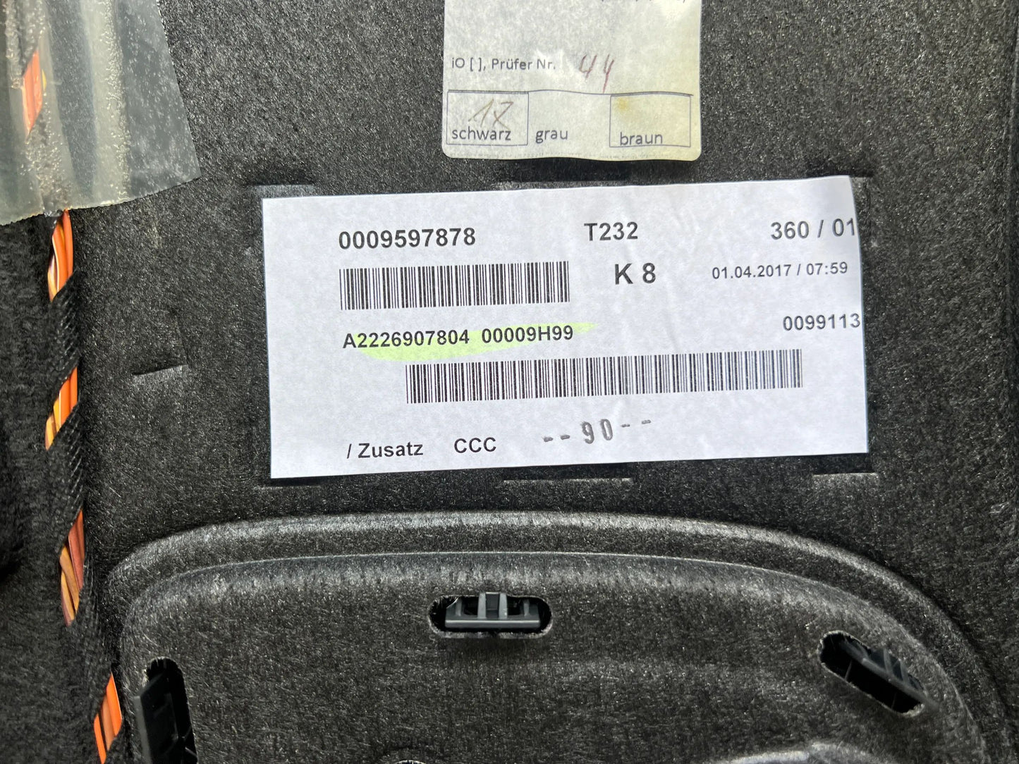 Mercedes-Benz S-Klasse W222 Abdeckung Heckablage Hutablage vorn BURMESTER NEU