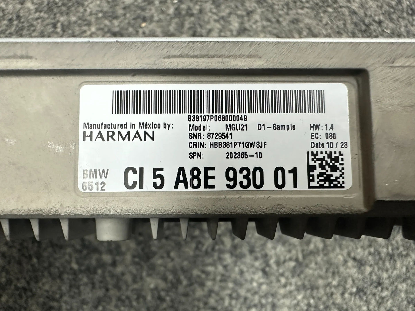 Original BMW Steuergerät Audio Head Unit HARMAN 5A8E930 65135A8E930 NEU