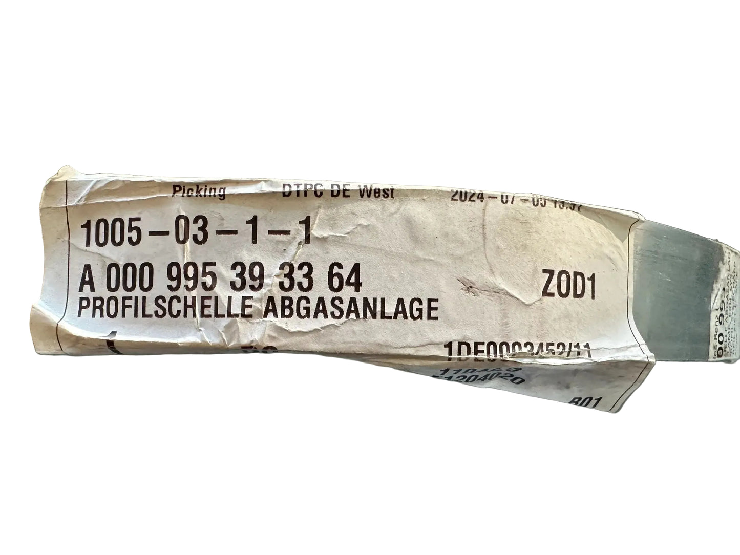 Original Mercedes Benz Profilschelle Abgasanlage A000995393364 NEU