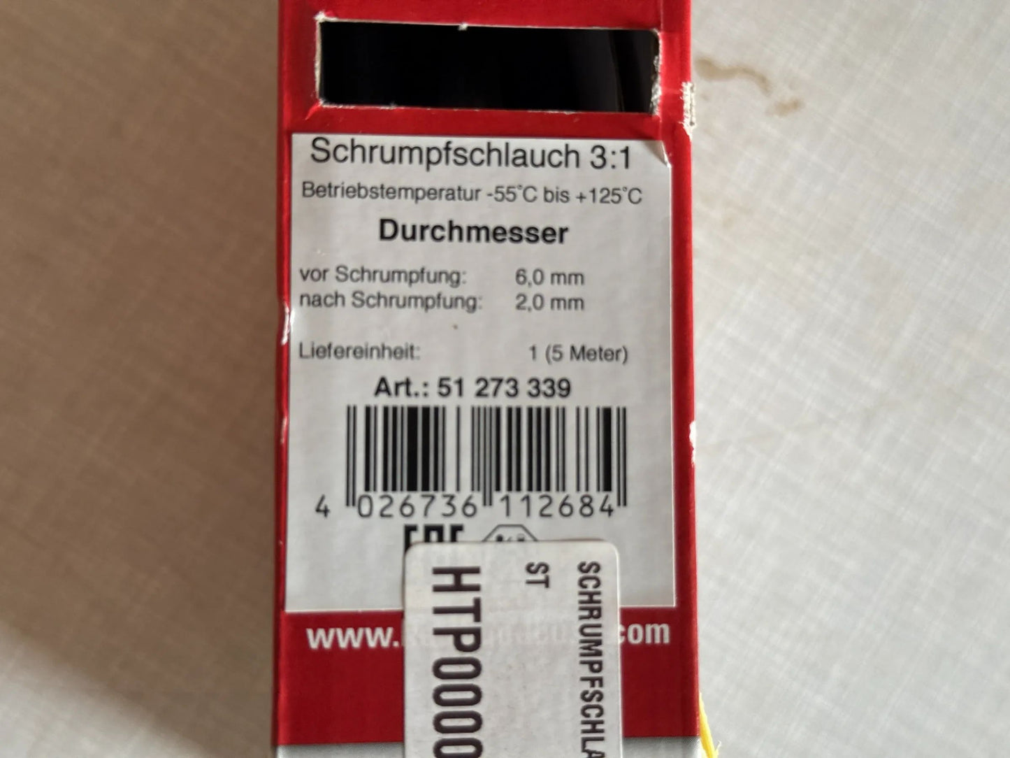 Original Herth+Buss Fahrzeugteile GmbH & Co. KG Schrumpfschlauch 5m 51273208