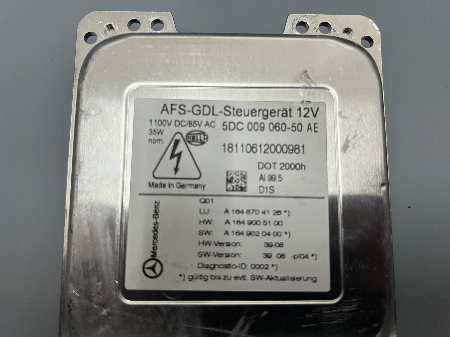 Original Mercedes-Benz Steuergerät Leuchtweitenregelung links A1648704126 NEU