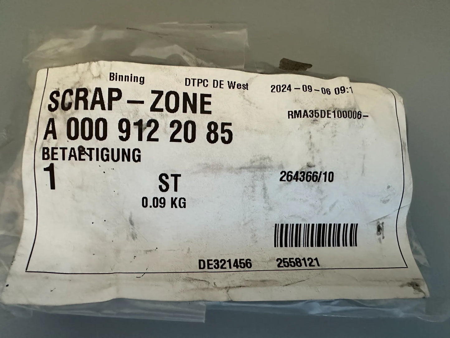 Original Mercedes Benz Betätigung A0009122085 NEU