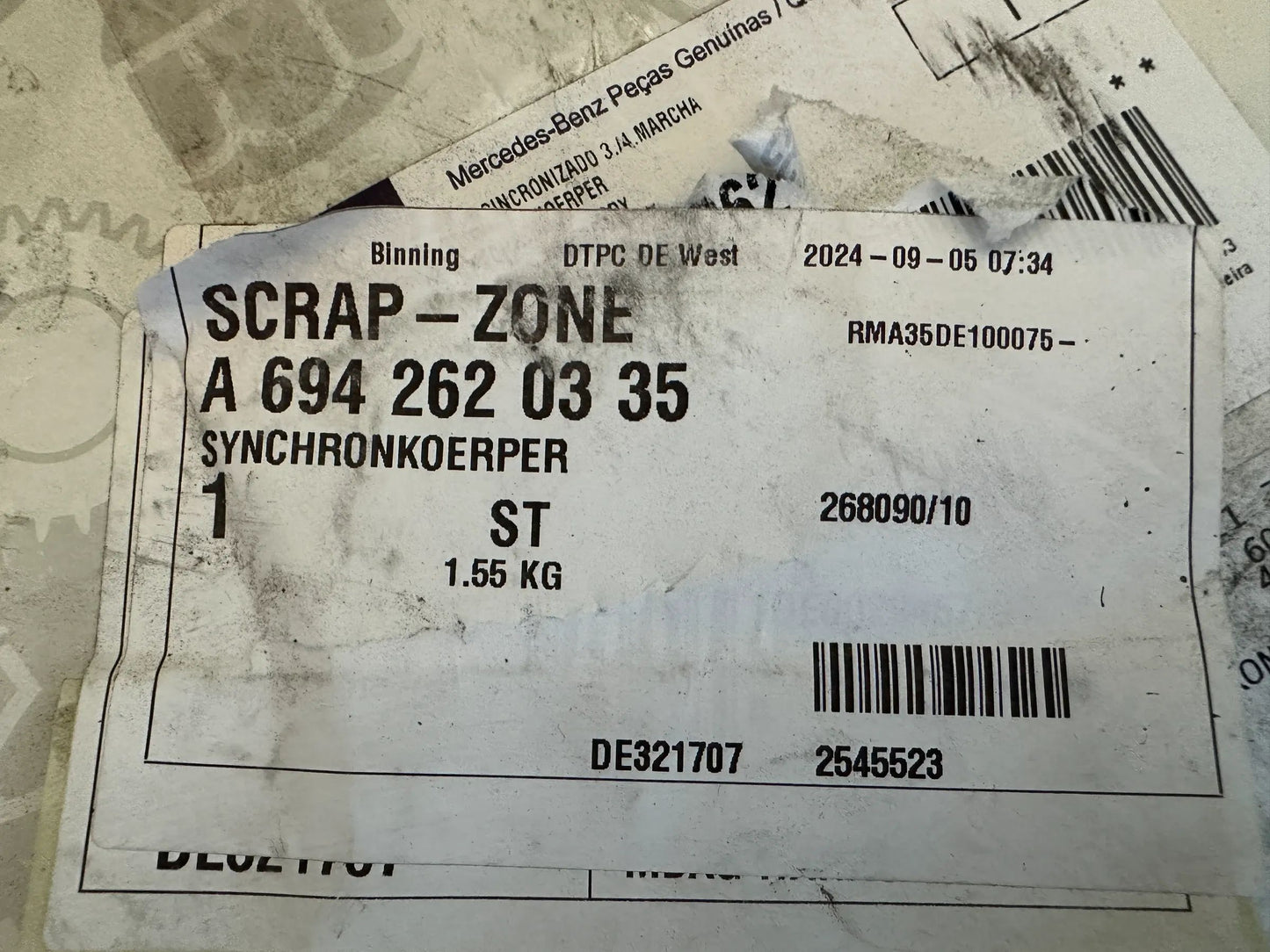 Original Mercedes-Benz Synchronkörper A6942620335 NEU