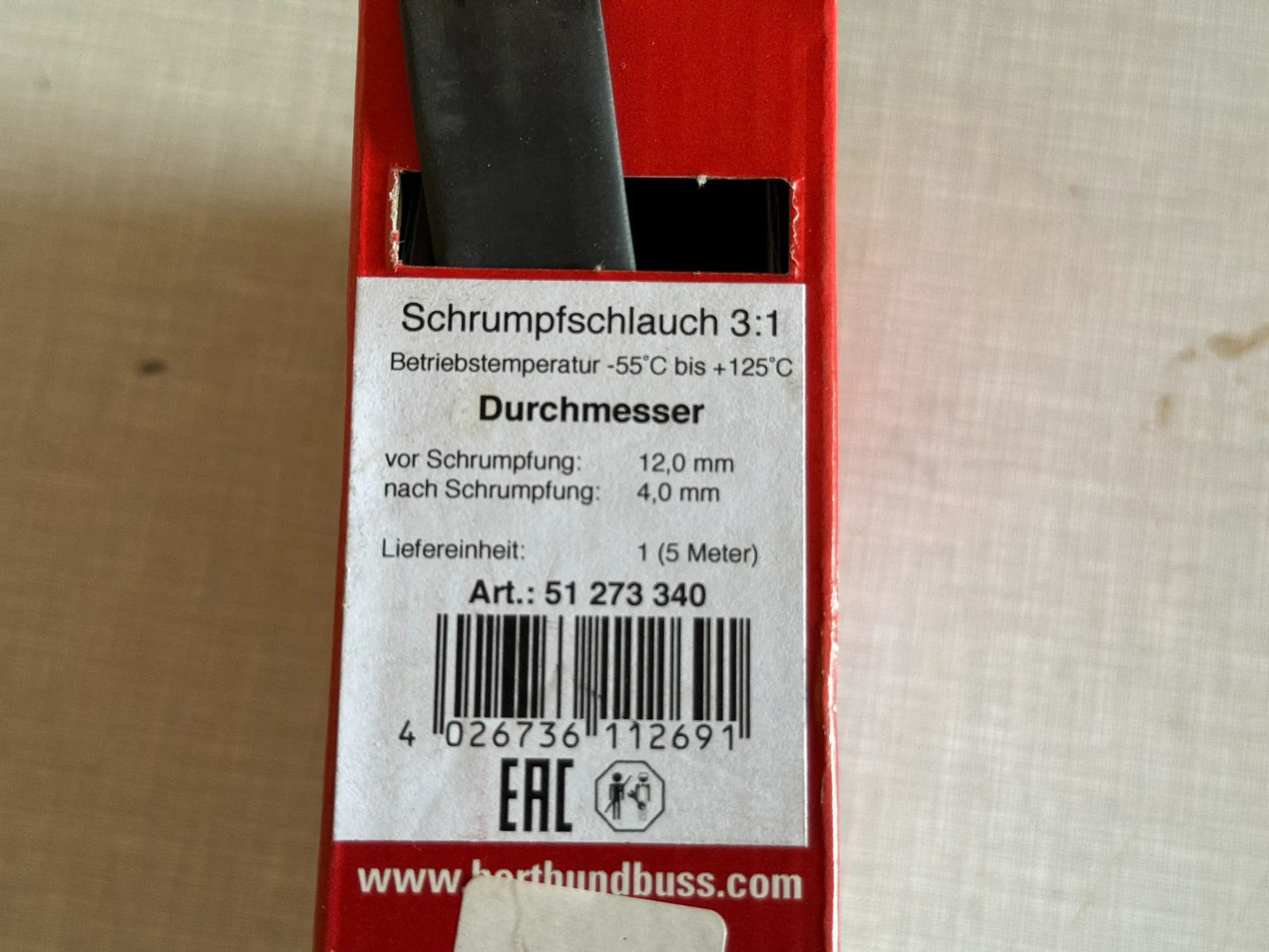 Original Herth+Buss Fahrzeugteile GmbH & Co. KG Schrumpfschlauch 5m 51273340