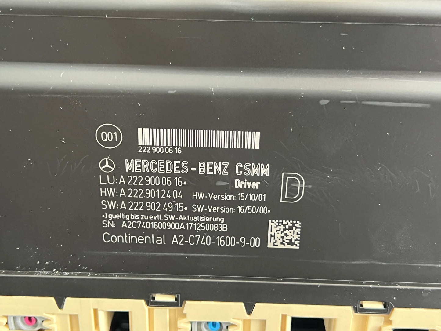 Original Mercedes-Benz S-KLASSE W222 SITZ LEDER SCHWARZ VORNE MIT FERNSEHER