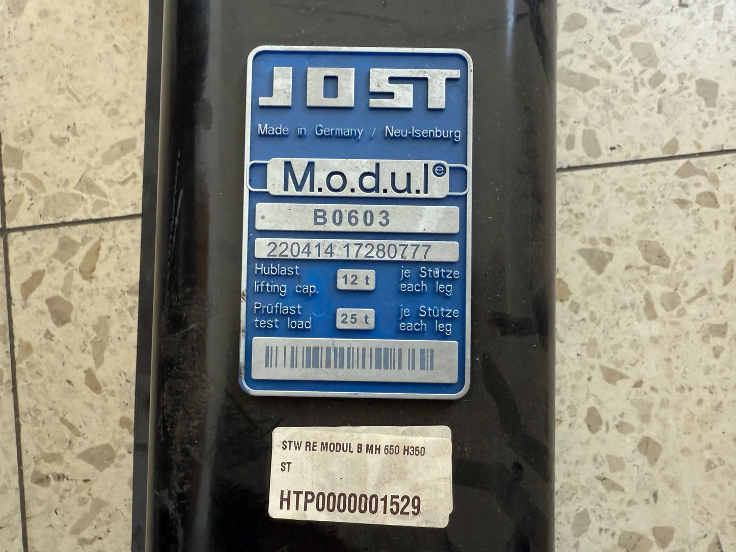 Original JOST-Werke Stützwinde Modul B-rechts MH: 650 H350 B0603 NEU