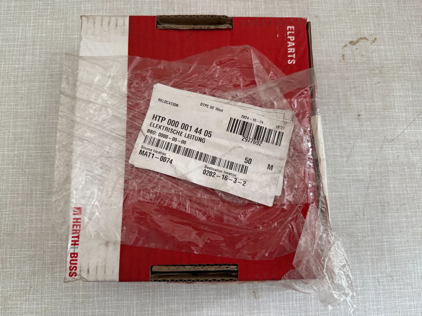Original Herth+Buss Fahrzeugteile GmbH & Co. KG Elektrokabel 50m 51275105007 NEU