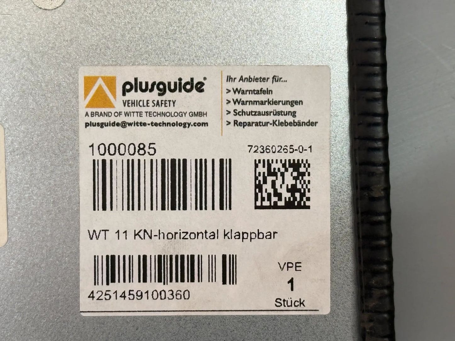 Witte Technology GmbH Warntafel klappbar, orange mit schwarzem Rand 1000085 NEU