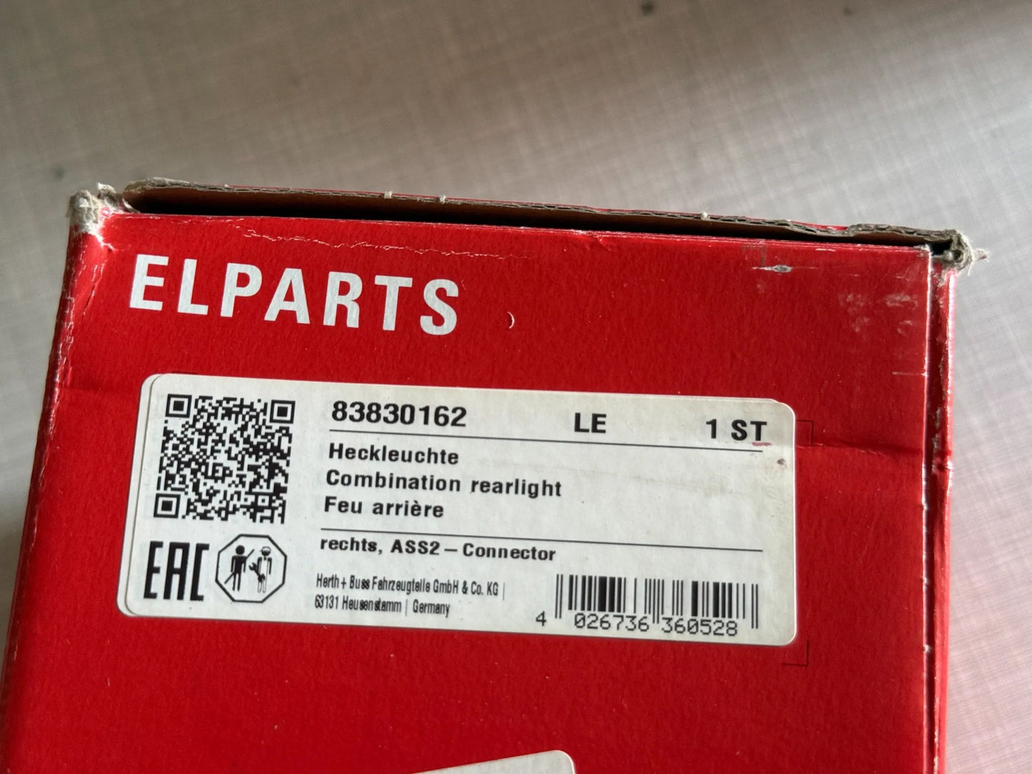 Original Herth+Buss Fahrzeugteile GmbH & Co. KG Heckleuchte rechts 83830162 NEU