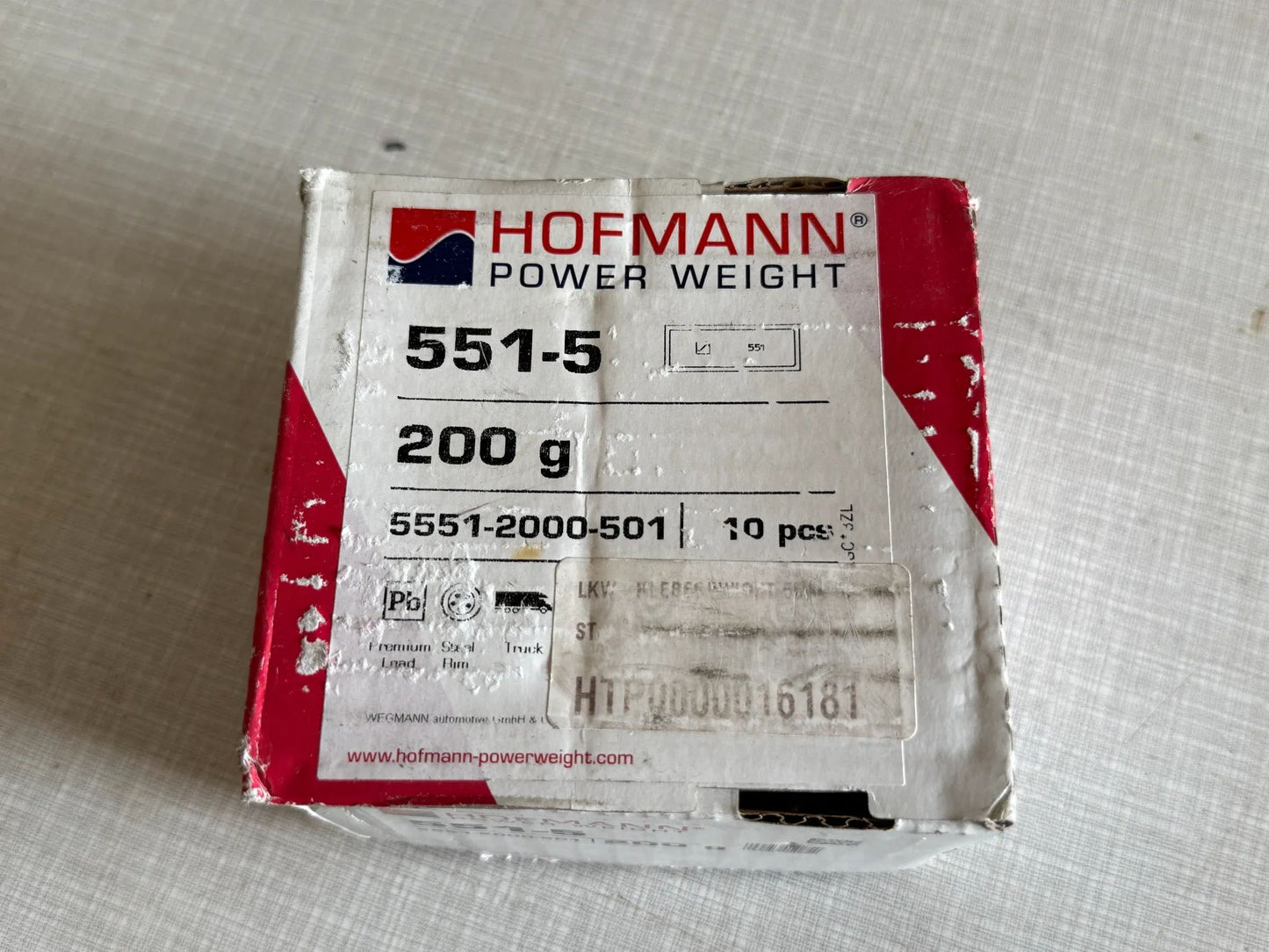 Original WEGMANN automotive GmbH Klebegewicht  Typ 551, 200g, Blei, Silber 10st