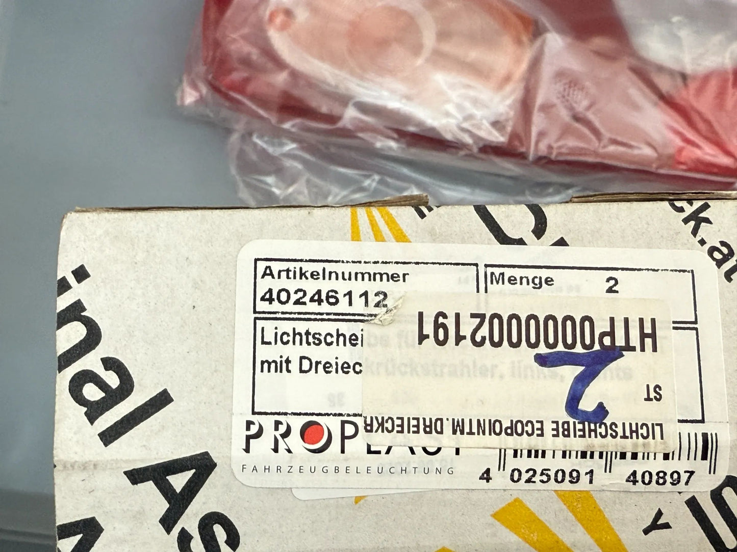 Original PROPLAST Fahrzeugbeleuchtung GmbH Lichtscheibe ECOPOINT 2st 40246112