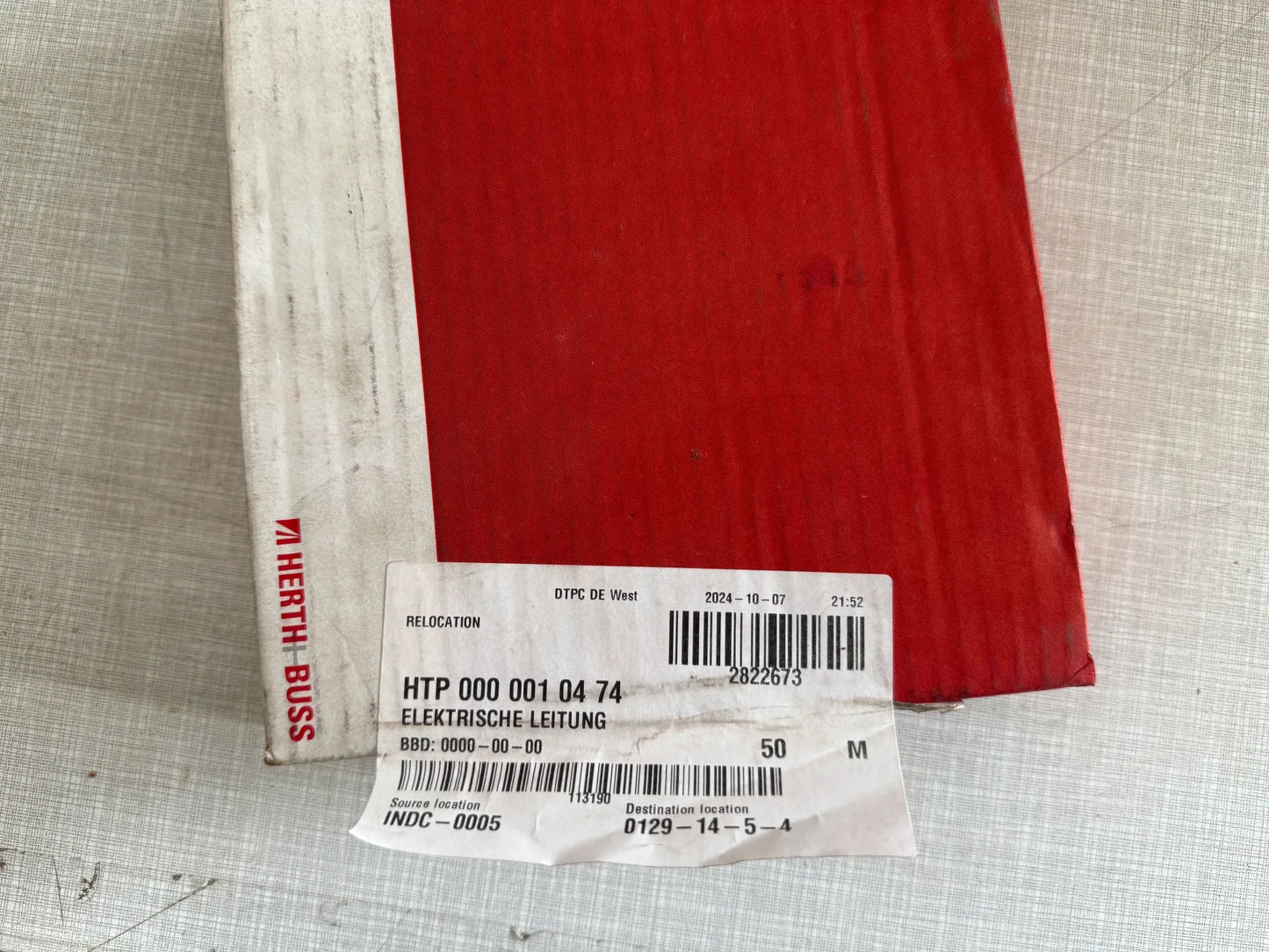 Original Herth+Buss Fahrzeugteile GmbH & Co. KG Elektrokabel 50m 51275106006 NEU